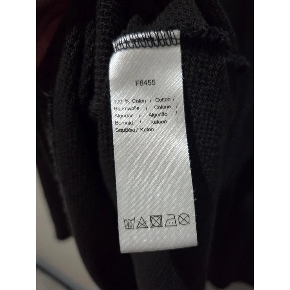 Lacoste Henley Shirt Mens 9 3XL Black Excellent Waffle Knit Slim Fit F8455